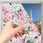 Stained Glass Window Cling, Rainbow Tinted Window Film Sun Blocking, Floral - Image 3