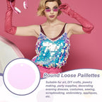MECCANIXITY 700 Pcs Flat Round Sequins 15mm/0.6 Inch Loose Paillettes Craft - Image 4