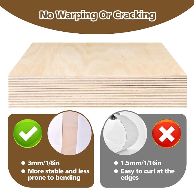 Adrattnay 36Pack Basswood Sheets 3mm - Image 4