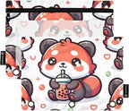 Cute Red Panda Bubbles Pencil Pouch by BOENLE-WELCOMEYOURCOMING