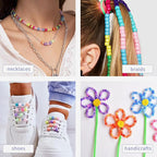 QUEFE 4900pcs Pony Beads Kandi Bracelet Kit, Friendship Bracelet Making Kit - Image 6