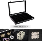 Wudygirl 30 Grid Jewelry Organizer Clear Lid Jewelry Tray Stackable Jewelry - Image 4