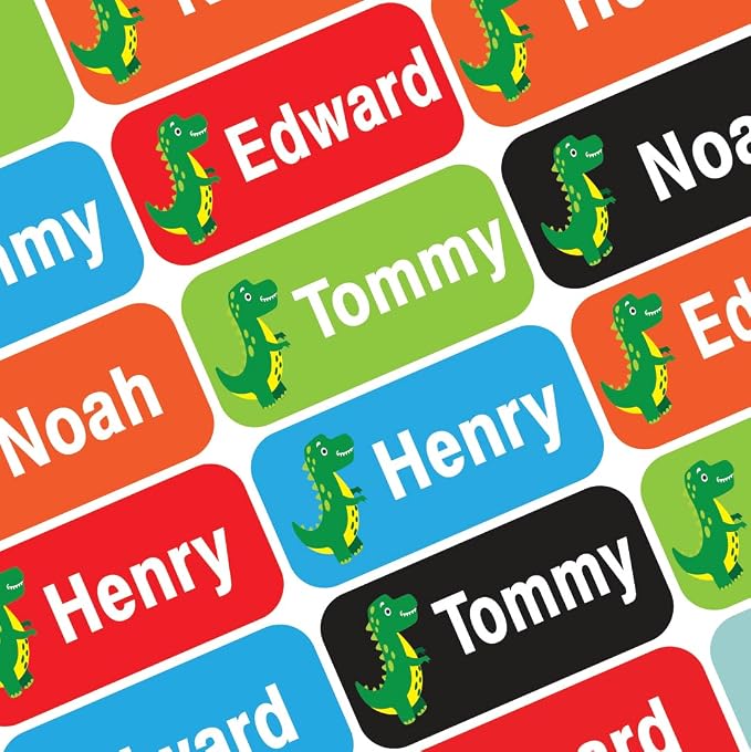 Personalized Waterproof Name Labels Press and Stick Custom Name Stick on by GILBIN