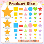 1620Pcs Foam Stickers Foam Shape Stickers Colorful Self Adhesive, 8 Colors - Image 2