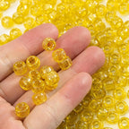 Gxueshan 1000 Pcs Acrylic Plastic White Pony Beads 6x9mm Bulk Kandi Beads - Image 3