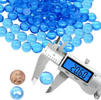 0.5 lb Light Blue Glass Beads for Vases, Glass Pebbles, Light Blue Flat Glass - Image 2