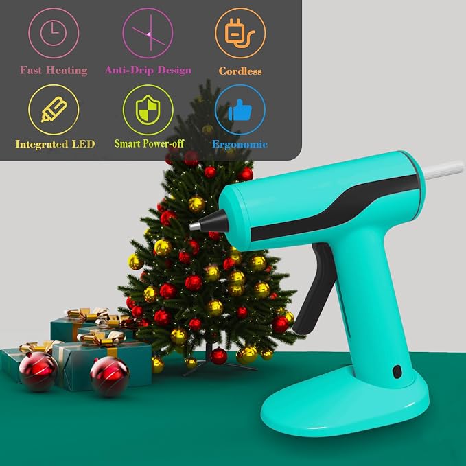 MONVICT Smart Power-Off Cordless Hot Glue Gun, Mini Glue Gun Kit - Image 7