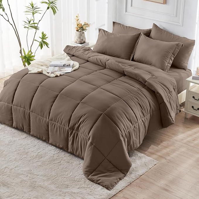 JOLLYVOGUE Queen Comforter Set, Ultra-Soft Bed in a Bag Queen Size 7 Pieces - Image 9