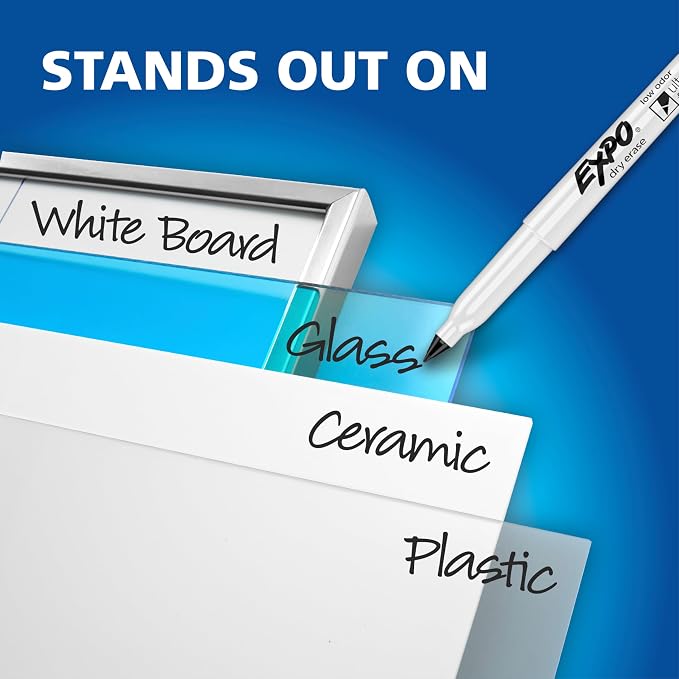 EXPO Dry Erase Markers, Low Odor Ink, Ultra Fine Tip, - Image 5
