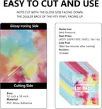 FUNKAKA Tie Dye HTV Heat Transfer Vinyl Bundle, 10 Sheets HTV Vinyl - Image 2