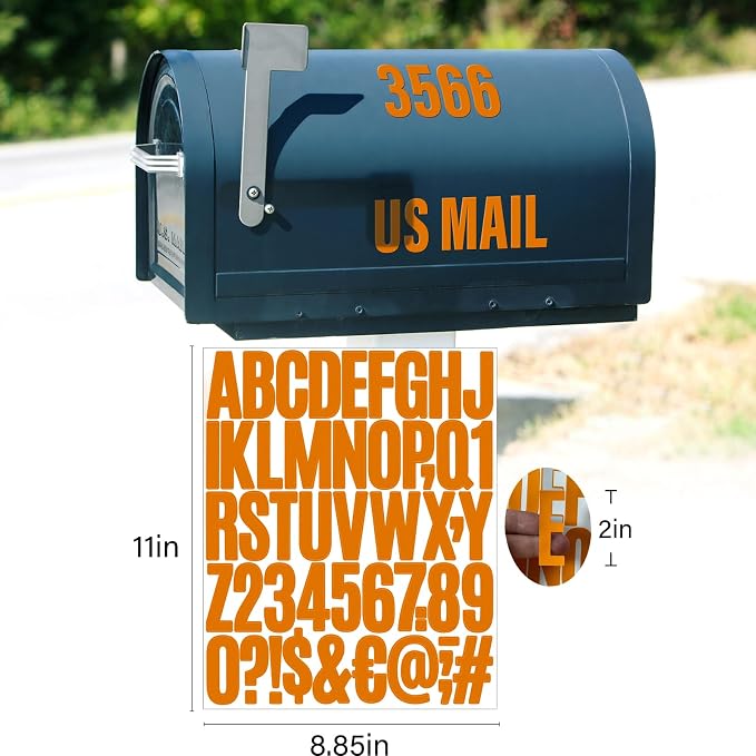 Letter Stickers, Mailbox Numbers, 2 Inch Waterproof Vinyl Alphabet | 2 Inch - Image 2