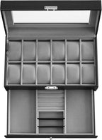 SONGMICS Watch Box, 12-Slot Watch Case Organizer - Image 8