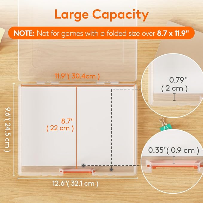 Lifewit 12 Pcs Board Game Storage Boxes, 11.9x8.7'' Paper Container - Image 2