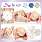 500 PCS Hexagon Piecing Paper Templates, Quilting Templates Accessories - Image 4