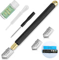 Glass Cutter 2mm-20mm & Glass Cutting Oil, Professional Upgrade Glass Cutters by Camdios