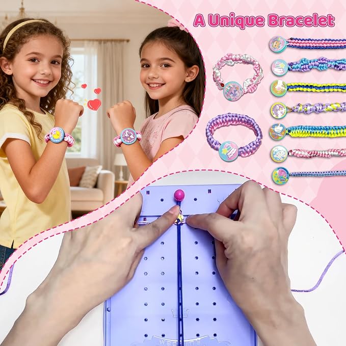 Weaving Loom for Kids & Friendship Bracelet Making Kit for Girls, Birthday - Image 3