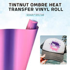 Tintnut Purple Pink Gradient Heat Transfer Vinyl Roll, stretch washable - Image 2
