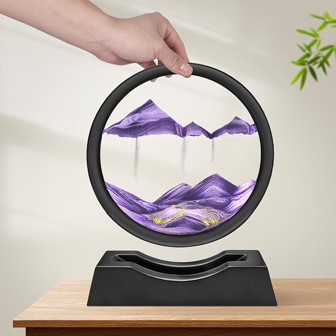 Wai Danie Moving Sand Art Picture 3D Hourglass Deep Sea Sandscape Liquid Motion - Image 3