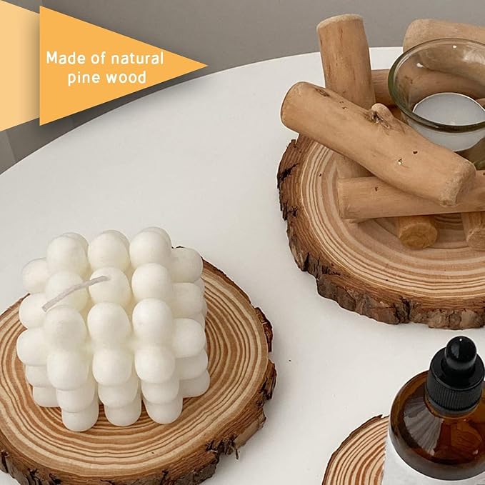 Unfinished Wood Slices for centerpieces 18 PCS 5.1-5.5 Inch, Round Wooden Discs - Image 7