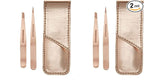 Tweezerman Rose Gold Petite Point and Slant Set by Tweezerman