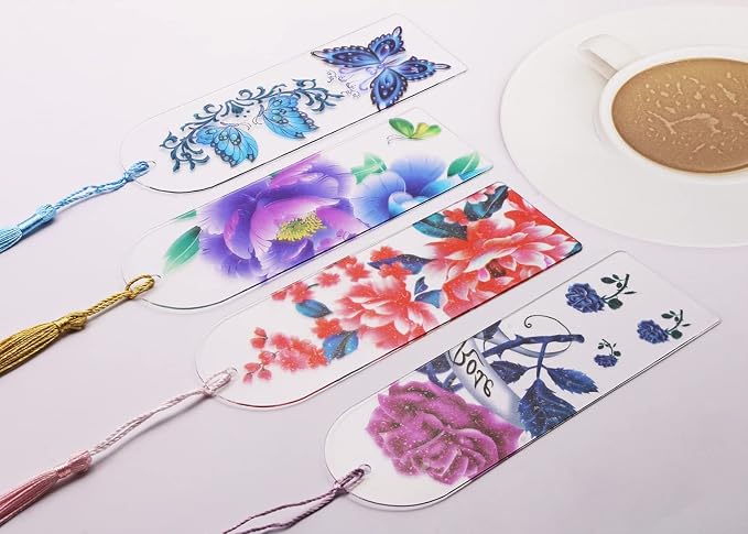 Blank Clear Acrylic Bookmakrs Penta Angel 20Pcs Plastic Craft Transparent - Image 7