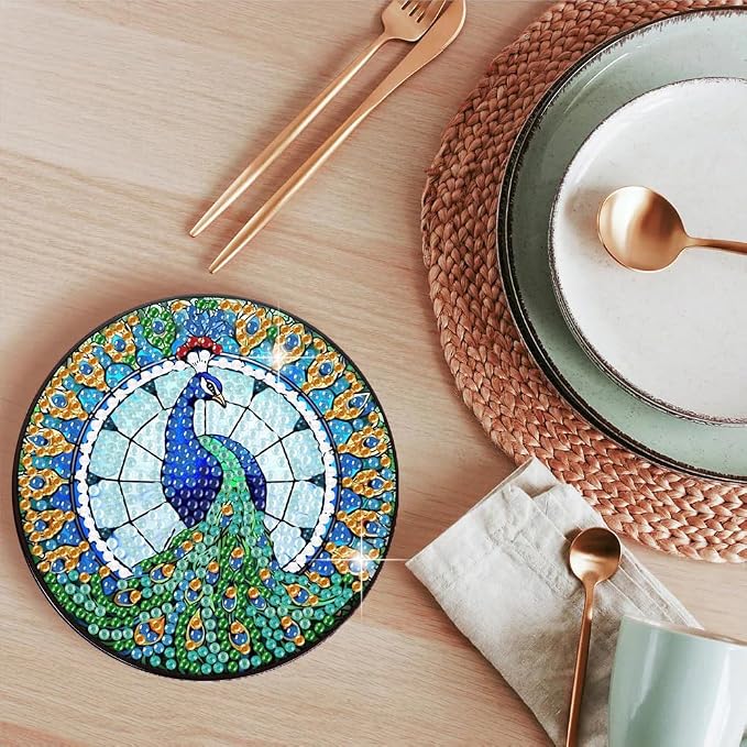 ijbnhd 8 Pcs Animals Diamond Painting Coasters | - Image 7