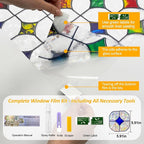 QHY Sunshine Colorful Rainbow Stained Glass Window Film Non-Adhesive Window - Image 2