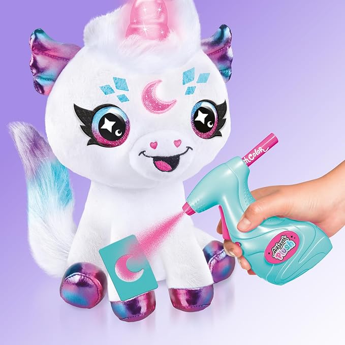 Canal Toys Airbrush Plush Cosmic Light Up Unicorn! Decorate, Repeat! Customize - Image 7