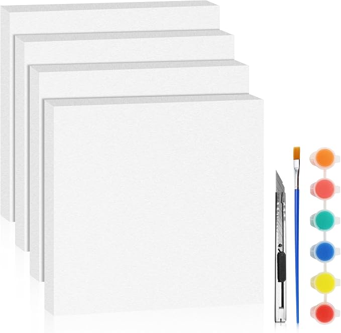 LuckyFoam White 4 Pack 12x12x1 inch Foam Sheets 1 Inch Thick | Polystyrene by LuckyFoam