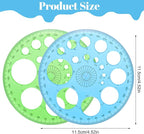 2 Pcs Circle Template for Drawing, Professional Circle Stencil Maker Ruler | - Image 2