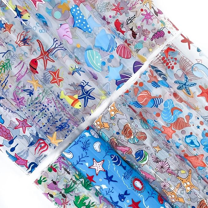ONEART | 10 Pieces Clear PVC Vinyl Sheets, A4 Size See Through Waterproof Vinyl by ONEART