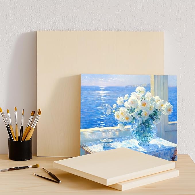 Wooden Canvas Panels with Easel Set – Complete Art Supplies - Image 4