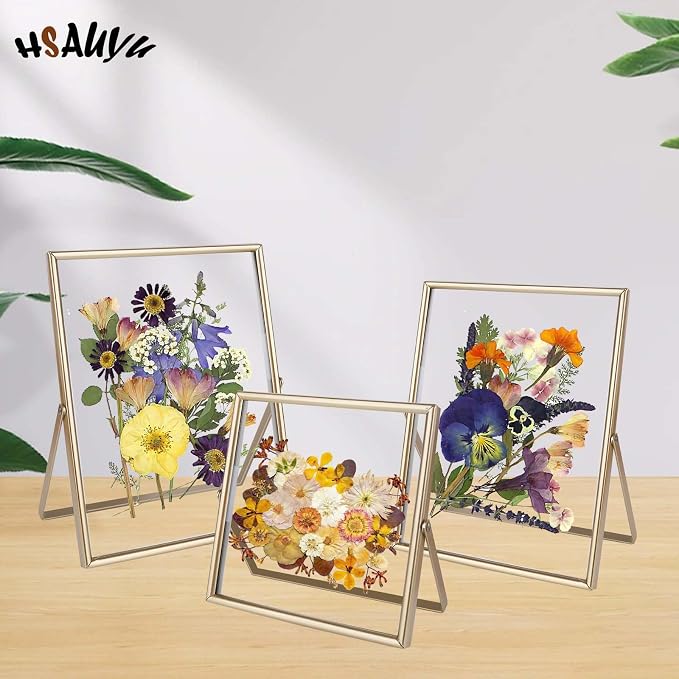 Gold Picture Frames Set of 3, Metal Geometric Photo Frame - Image 6