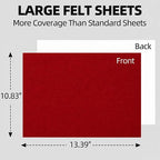 6PCS Large Self Adhesive Felt Sheet, 13.4"x10.8", 2mm Thick Stiff Felt Fabric - Image 2