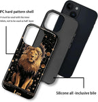 ZHEGAILIAN Case for iPhone 14 Plus, Galaxy Lion Gold Durable Shockproof - Image 2