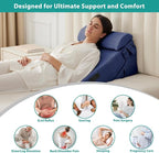 Bedluxe 3Pcs Orthopedic Bed Wedge Pillow Set, Foam Wedge Pillow Post Surgery - Image 5