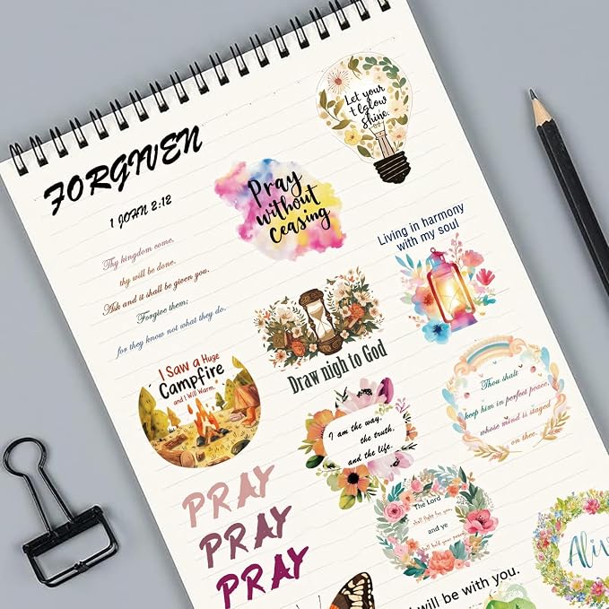50 Pcs Clear PET Inspirational Stickers - Image 3