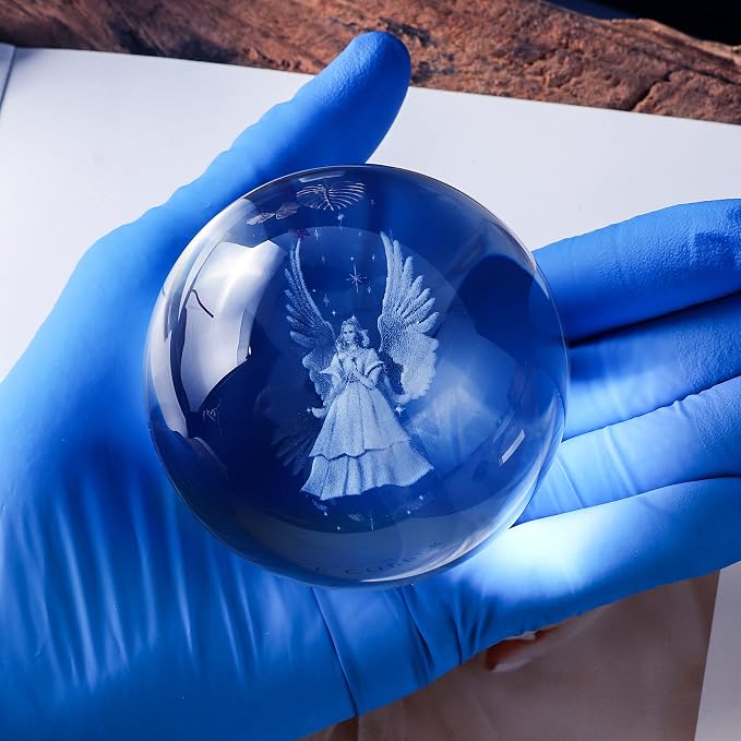 Ornalrist 3D Guardian Angel Figurines K9 Crystal Ball - Image 6