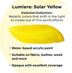Jacquard Lumiere 2.25oz Fabric Paint Solar Yellow - Image 2