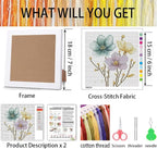 Tiwabb Cross Stitch Kits for Adults Beginners, Flowers Cross Stitch Kits - Image 3