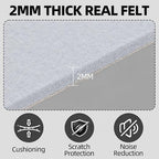 6PCS Large Self Adhesive Felt Sheet, 13.4"x10.8", 2mm Thick Stiff Felt Fabric - Image 3