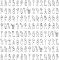 SANNIX 156Pcs/6 Sets Alphabet ABC Letter Charms Capital A-Z Charms DIY Bracelet by SANNIX