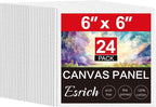 ESRICH 6x6 Canvas for Painting, 24 Pack Canvas Boards Cotton Painting Canvas by ESRICH