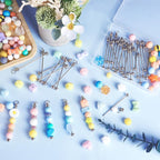 50 PCS Blank Beadable Keychain Bars, Metal DIY Bead Keychain Key Chain Making - Image 5