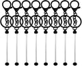 beadable keychains Bulk 8pcs Blank Keychain Making Kit Keychains Accessories by Unknown