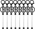 beadable keychains Bulk 8pcs Blank Keychain Making Kit Keychains Accessories by Unknown