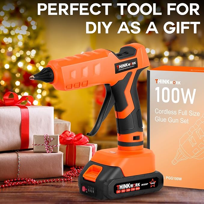 THINKWORK Hot Glue Gun, 20V Cordless Glue Gun - Image 9