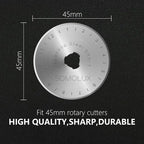 SOMOLUX Rotary Cutter Blades 45mm 10 Pack Refill Fits OLFA, Truecut Replacement - Image 3