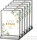 6 Pcs Acrylic Sign Holder 8.5X11 Double-Sided Black Picture Frame | Acrylic by AcrylicSignHolderMahjongRacks%EF%BC%8CMahjongBags