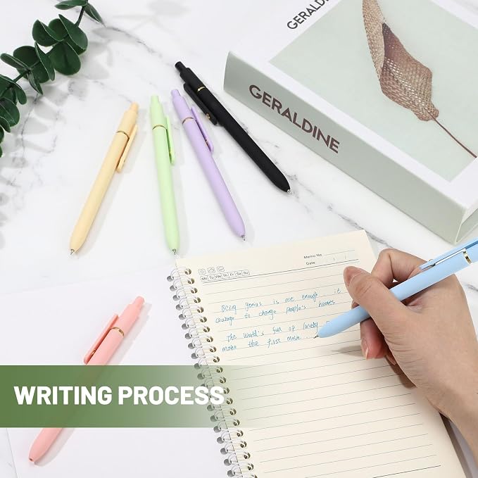 Ddaowanx Colorful Gel Pens, 0.5mm Fine Point Retractable, Cute Pens - Image 5